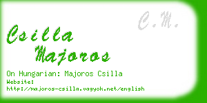 csilla majoros business card